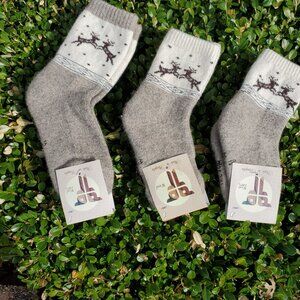 100% yak wool kids socks